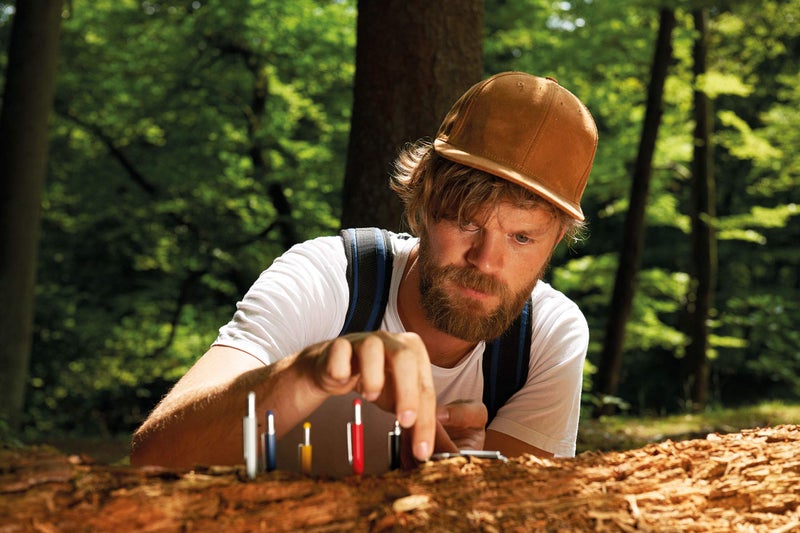 Troika Multi-Tasking Ballpoint Pen (Small), Centimeter/Inch Ruler, Slotted/Phillips Screwdriver, Stylus (Red), Black Lead, Includes 2 Refills, Aluminium/Brass/Steel, Matte, Red - Image 5